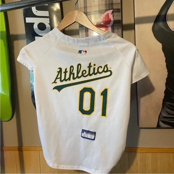 Oakland Athletics Dog Jersey, #1, Fits M/L- EUC - Picture 2 of 6